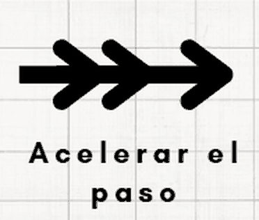 Signo de pista: Acelerar el paso