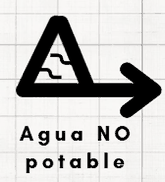 Signo de pista: Agua NO potable
