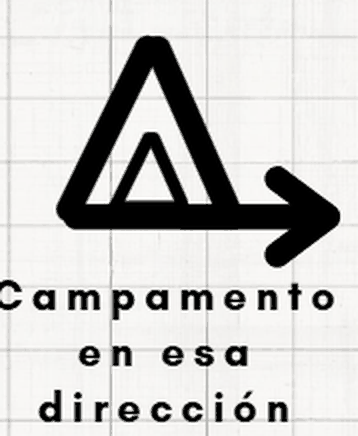 Signo de pista: Campamento en esa dirección