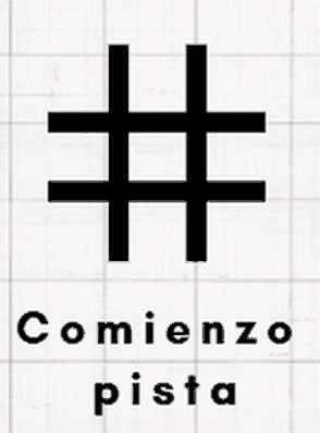 Signo de pista: Comienzo de pista
