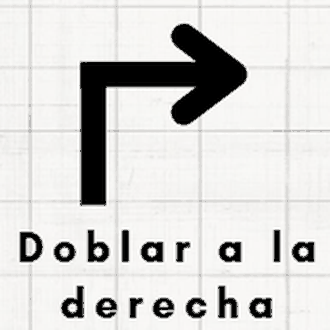Signo de pista: Doblar a la derecha