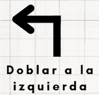 Signo de pista: Doblar a la izquierda