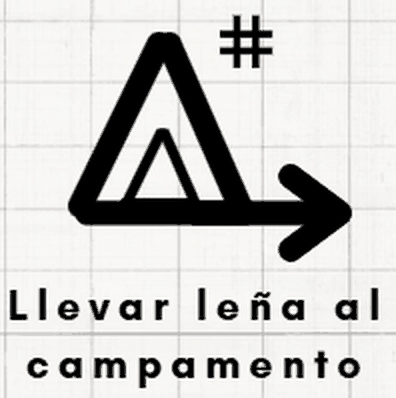 Signo de pista: Llevar leña al campamento